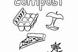 Compost Coloring Pages Composting sketch template