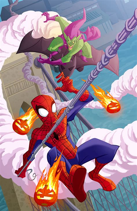 spiderman vs green goblin by natelovett on deviantart