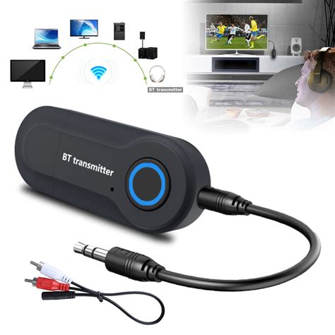tsv portable wireless audio transmitter bluetooth   audio adapter  pc headphone