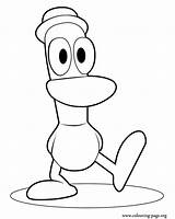 Pato Pocoyo Coloring Dancing Colouring Pages Dance sketch template