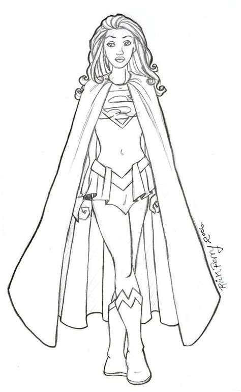 supergirl printable coloring pages coloring home