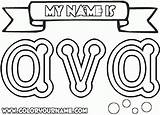 Coloring Pages Printable Name Ava Bubble Letters Girls Color Print Sheets Bunny Jessica Getcolorings Popular Ryan Coloringhome Getdrawings Related sketch template