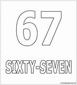 Sixty Number Seven Pages Coloring Twenty Five Numbers Coloringpagesonly sketch template