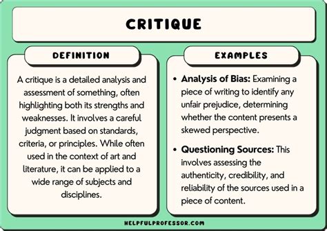 critique examples
