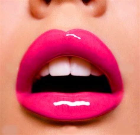 hot pink pink lips glossy lips hot pink lips