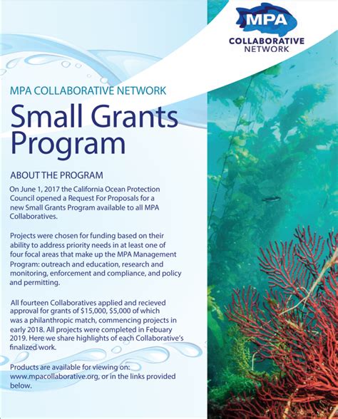 small grants program summary document mpa collaborative network