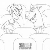 Shaggy Scooby Coloring Theater Printable Description sketch template