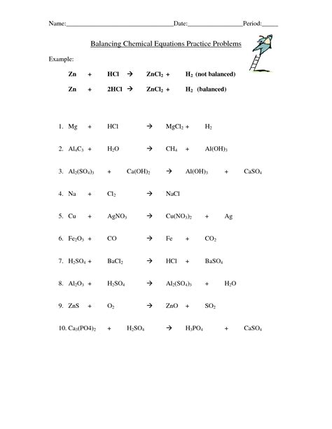 images  practice balancing equations worksheet key