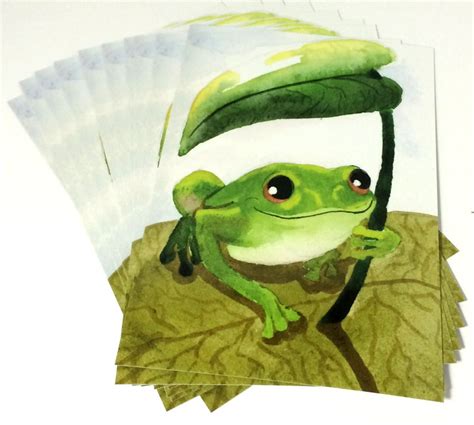 Cheer Up Postcard Set Frog Postcards Tree Frog Get Well Soon Etsy