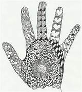 Zentangle Hand Patterns Hands Easy Coloring Designs Zentagle Pages Doodle Knitting Board Colouring Henna Drawings Zen Choose Ii sketch template