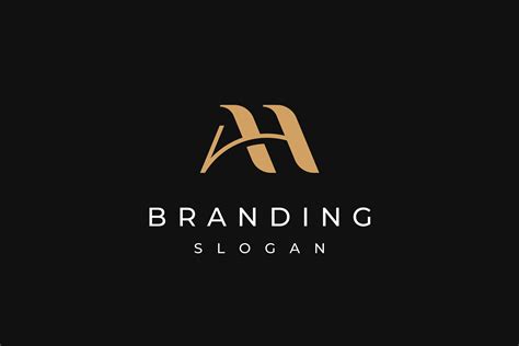 luxury ah logo letters ah monogram branding logo templates creative market
