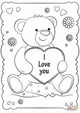 Coloring Card Pages Cards Valentine Printable Valentines Print Supercoloring Super St Drawing Saint sketch template