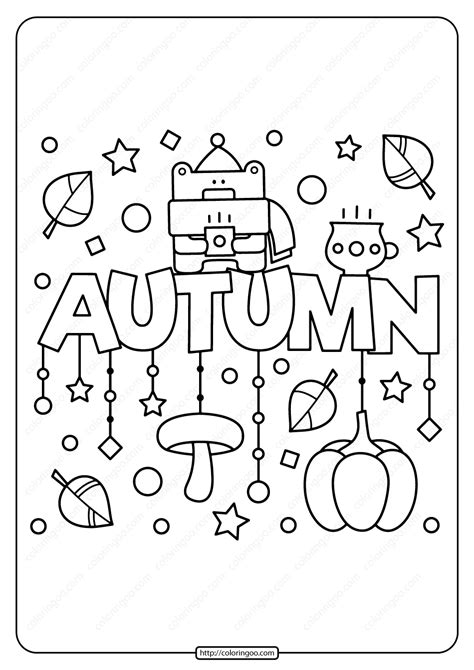 printable autumn coloring adult coloring pages  kids