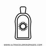 Solar Bloqueador Colorear Sunscreen Sonnencreme Solare Sonne Suntan Ink Websites Ultracoloringpages Clipground sketch template