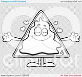 Mascot Nacho Loving Outlined Coloring Clipart Cartoon Vector Thoman Cory sketch template