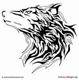 Lobo Howling Lobos Tribales Izzy Rast Beading Freetattoodesigns sketch template