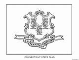 Connecticut Flag Coloring State Pages Printable North Dakota Drawing Flags Flower Book Categories sketch template