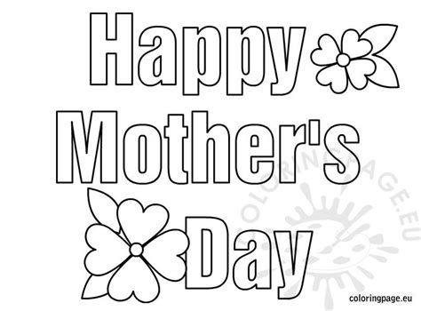 happy mother s day coloring coloring page