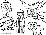 Den Daniel Lions Coloring Lion Pages Drawing Bible Sunday School Kids Activities Preschool Clipart Stories Color Activity Printable Story Para sketch template