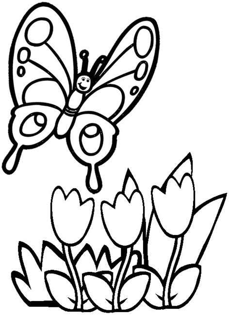 butterflies  flowers coloring page  printable beautiful