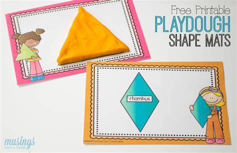preschool learning  playdough shape mats living  mom