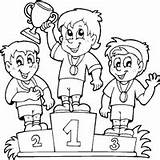 Coloring Olympics Summer Pages Sports Olympic Surfnetkids Winners Three Next sketch template