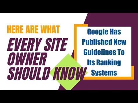 google publishes  guideline  search ranking systems