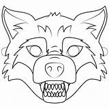 Para Lobo Mascara Colorear Coloring Wolf Pages Choose Board Masks Supercoloring Maske sketch template