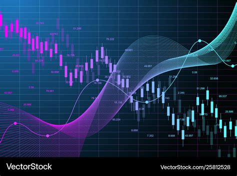 stock market graph  forex trading chart vector image
