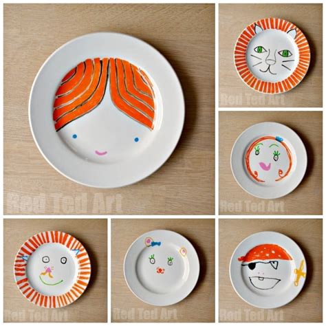 kids art plates gifts kids   red ted art kids crafts
