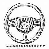 Steering Wheel Volant Lenkrad Vector Illustrationen Vektorgrafiken sketch template