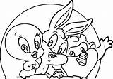 Coloring Pages Cartoon Warner Bros Tunes Looney Kids Tweety Baby Getdrawings sketch template