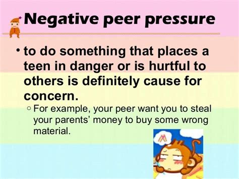 Examples Of Negative Peer Pressure Slideshare