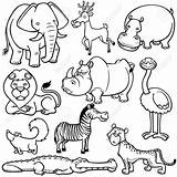 Animales Colorear Para Salvajes Animal Zoo Coloring Animals Choose Board Pages Wild sketch template