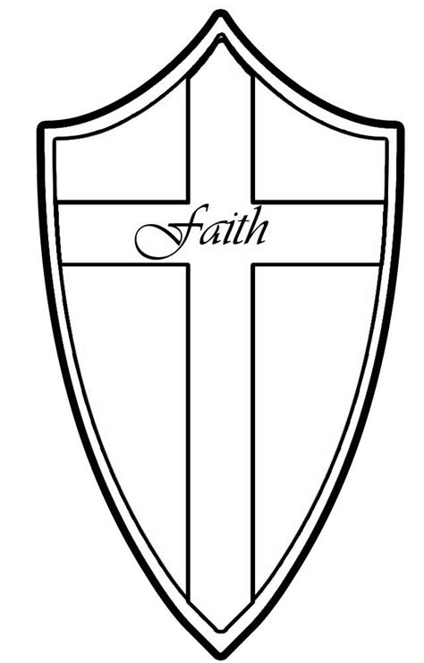 shield  faith tattoo image faith crafts shield  faith coloring