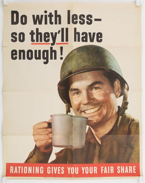 lot world war ii rationing poster