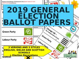 general election  ballot papers teaching resources