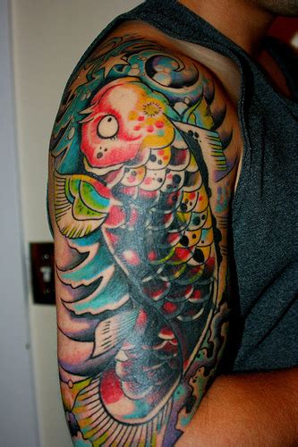 information and technology koi tattoos for men