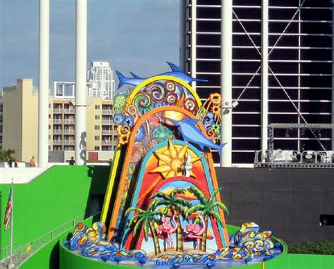 Miami Marlins Moving Home Run Sculpture Outside Marlins Park Miami