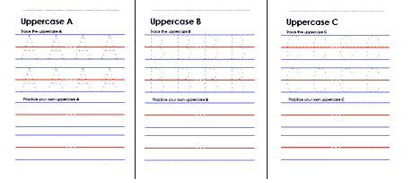 uppercase letters worksheets freeology