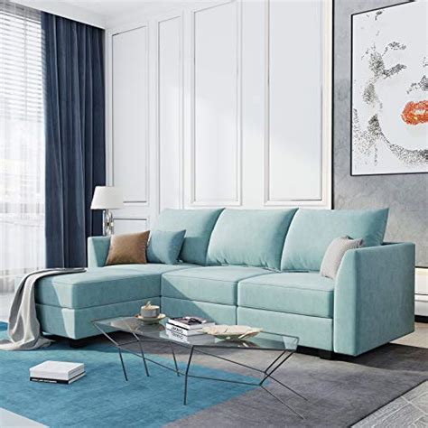 honbay reversible sectional sofa couch modern apartment  shaped couch