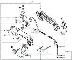 echo pb st sn p  parts diagram  tube mount throttle