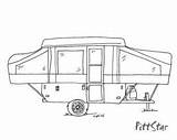 Camper Trailer Coloring Pop Pages Travel Sketch Truck Camping Wheel Clipart Popup Line Template Vintage Printable Drawing Tent Caravan Clip sketch template