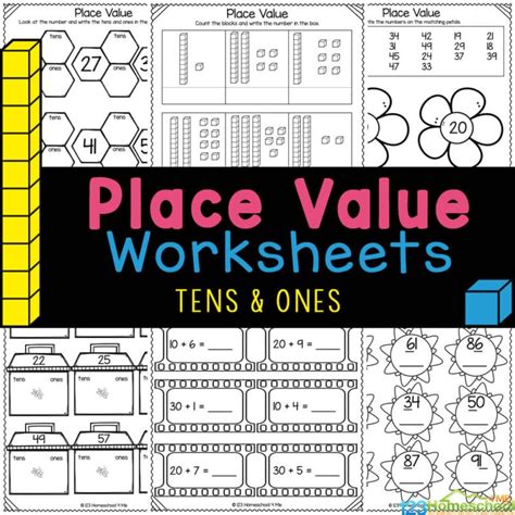 place  worksheets tens