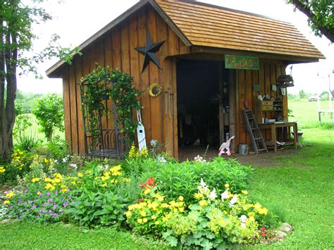 pin  jeanne santamore   garden tool shed cottage