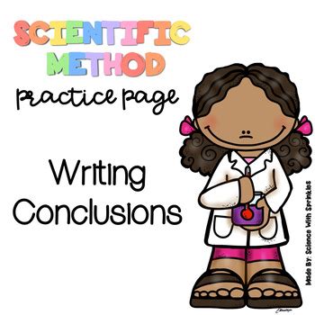 writing  conclusion scientific method practice page tpt