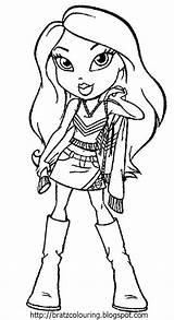 Bratz Coloring Pages Printable Girls Sexy Color Cheerleader Fianna Colouring Sheets Cheerleading Collections Kids Petz Books Adult Print 1747 Posing sketch template
