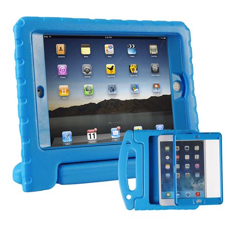 hde ipad mini    bumper case  kids shockproof hard cover handle stand  built  screen