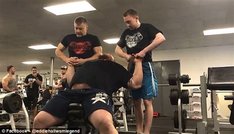 Eddie Hall Lifts Two Grown Men In The Stoke On Trent Gym