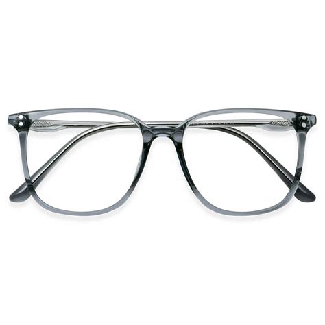 G5813 Square Gray Eyeglasses Frames Leoptique